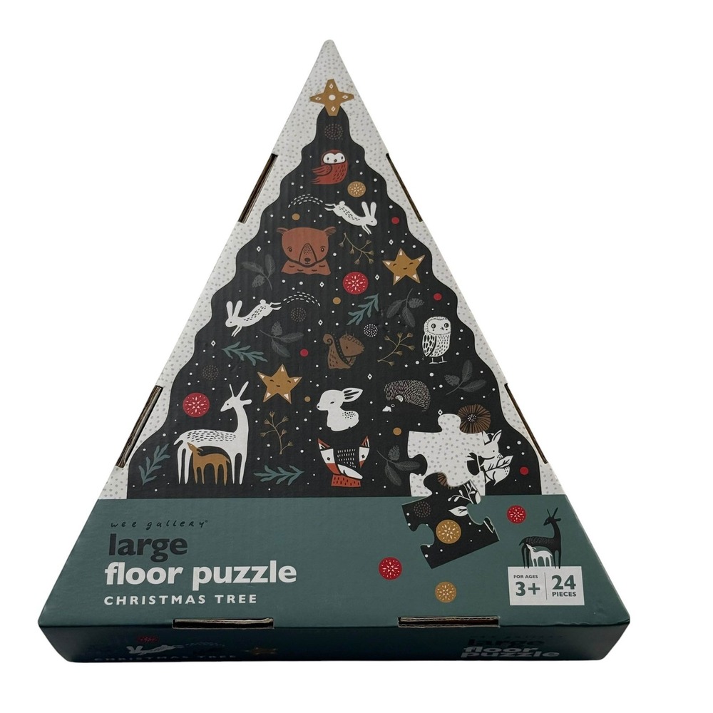 Wee Gallery Christmas Tree Large Floor Puzzle 24 Pieces Woodland Animals WG3015